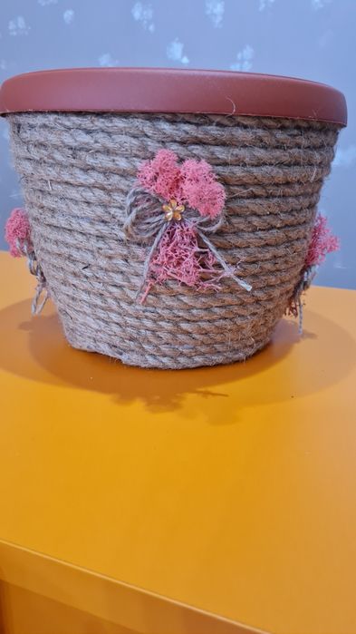 Ръчна изработка саксия 18лв