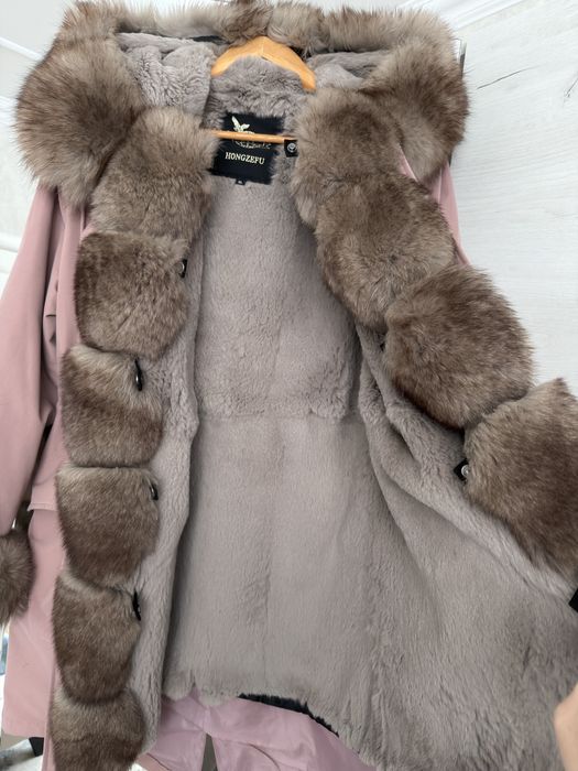 Парка с натуральным мехом песца