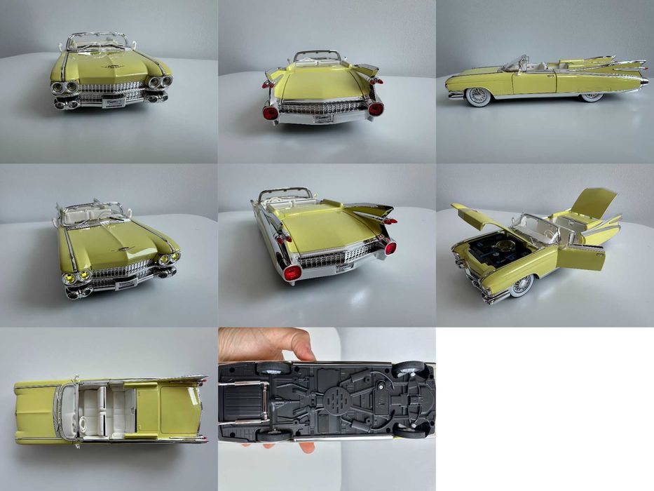 Machete auto retro Mercedes 500K, Mercedes 300 S, Cadillac Edorado, Rolls-Royce Phantom 1 1/24