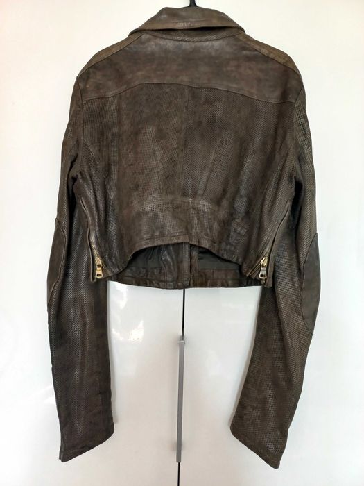 Маслено зелено яке BSB от естествена кожа