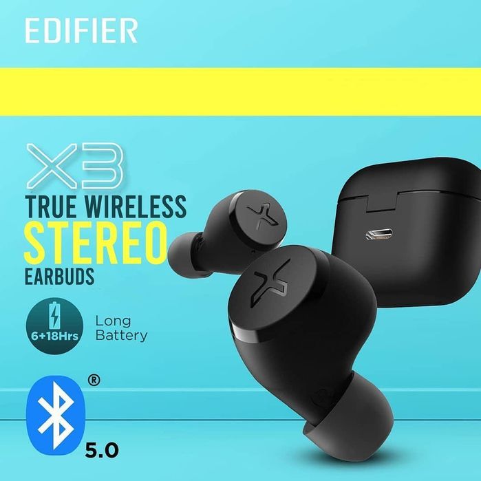 Edifier X3 /Bluetooth в чёрном цвете Беспроводные Наушники/Затычки