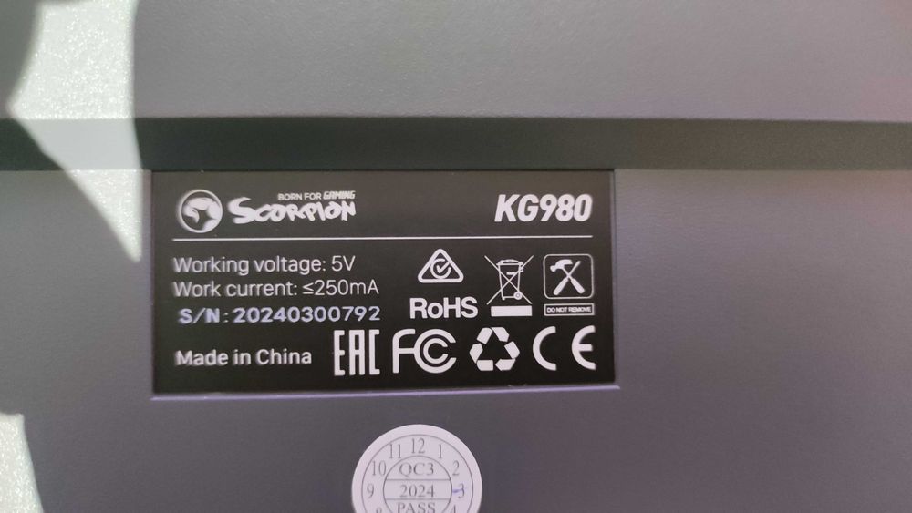 Геймърска клавиатура Marvo KG980-B , механична, RGB подсветка, USB