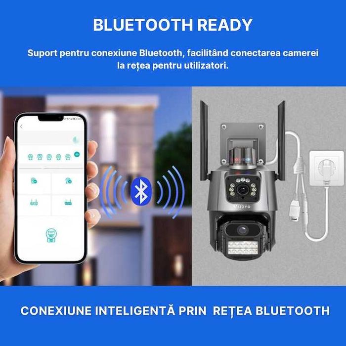 2 броя - Камера с двоен екран 8MP, приложение ICSee