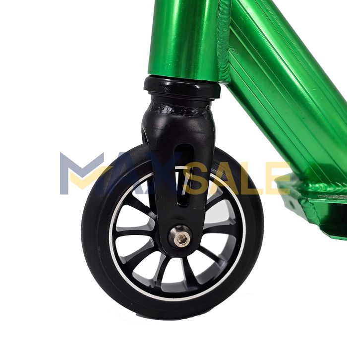 Детска тротинетка скутер scooter трикове алуминиева черна зелена про