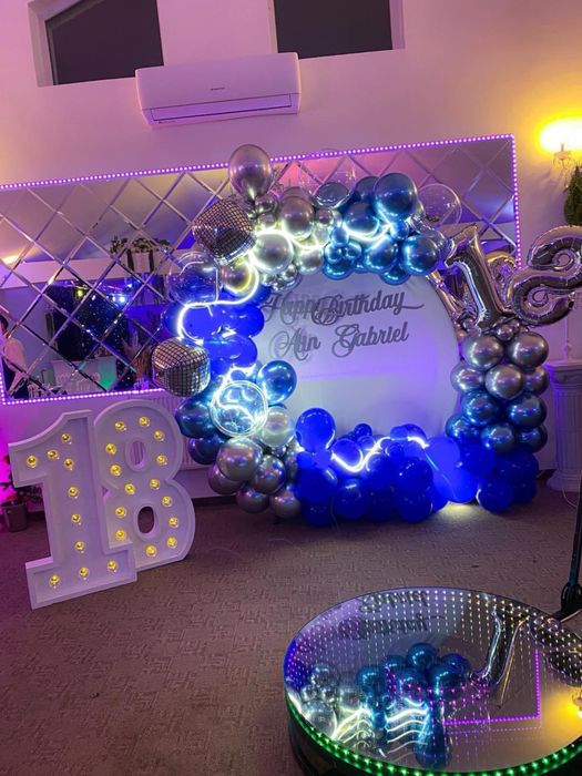 Decor baloane majorat/ platforma majorat/ selfie18/ heliu18/ cabina18