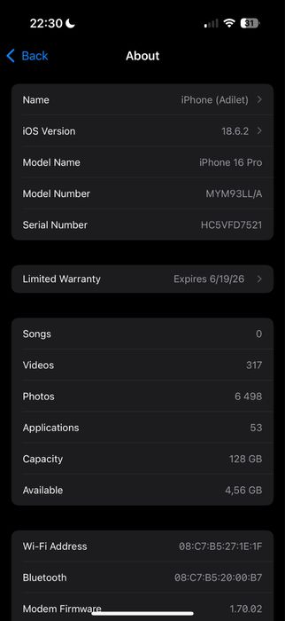 iphone 16pro 128 93% айфон 16про