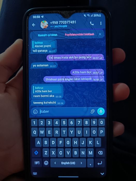 A20s 32gb aybi oynasi singan redmi 4x bilmiman nima bolgan xotirasi 32