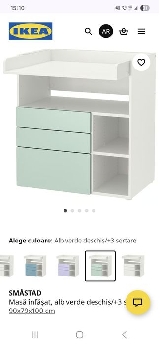 Masa infasat Ikea SMASTAD