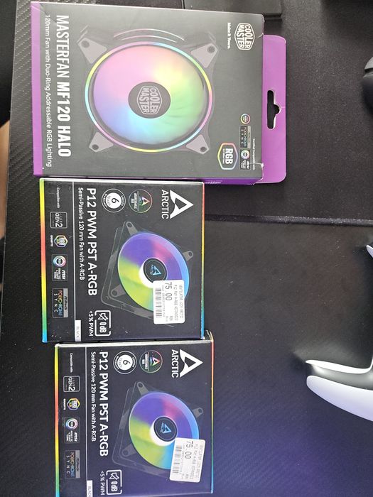 Set 3xventilatoare Arcic P12 argb/Cooler Master Halo