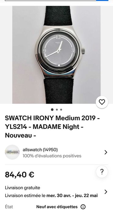 Прекрасен Луксозен Дамски Швейцарски Часовник SWATCH AG 2001