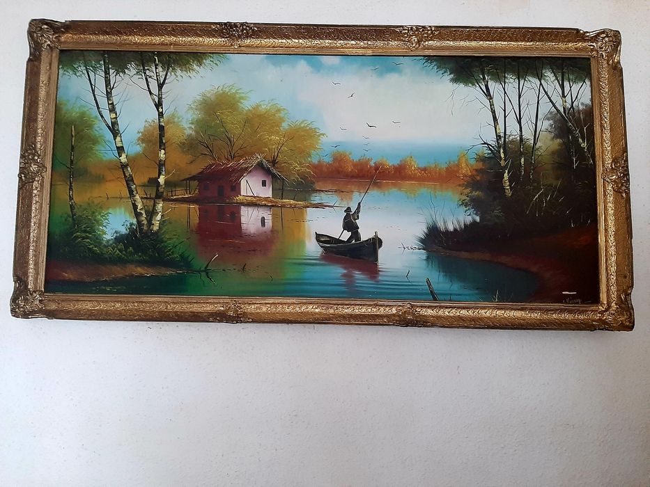 Braila Tablou / Pictura in ulei semnat Ion Voineagu