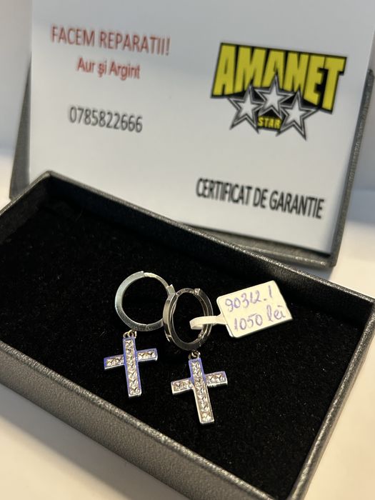 Cercei cruce (vl) Star Amanet