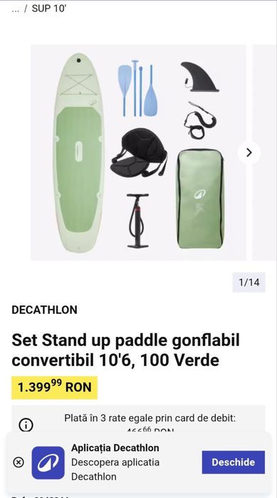 Set Stand Up paddle gonflabil