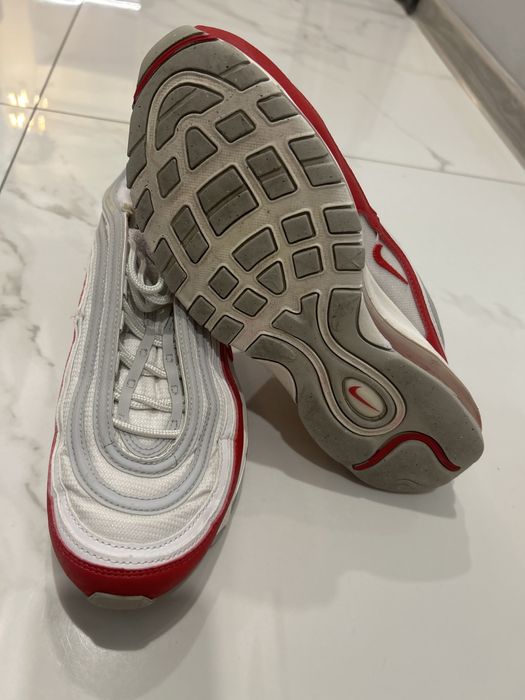 Nike Air Max 97 – бяло/червен цвят.