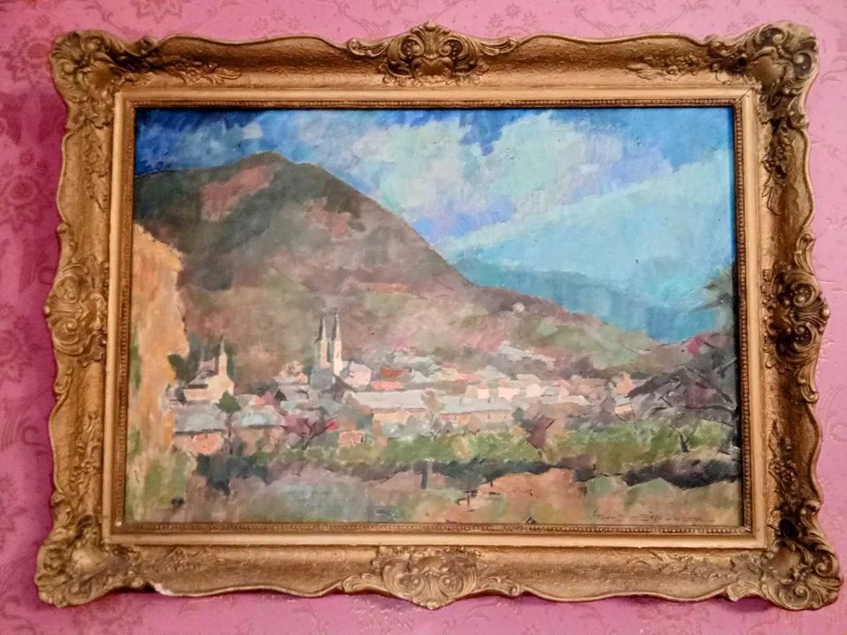 Nagy Oszkár (1893-1965) pictură în ulei pe pânză din 1957