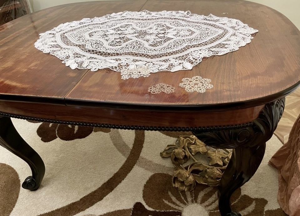 set  masa Lenghel lemn vintage