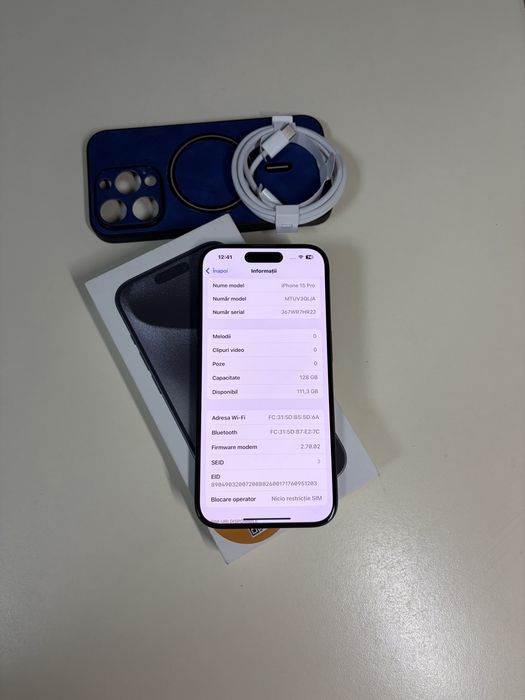 iPhone 15 Pro 5G 128 GB Titanium Black,Liber De Retea,14 Pro,16 Pro