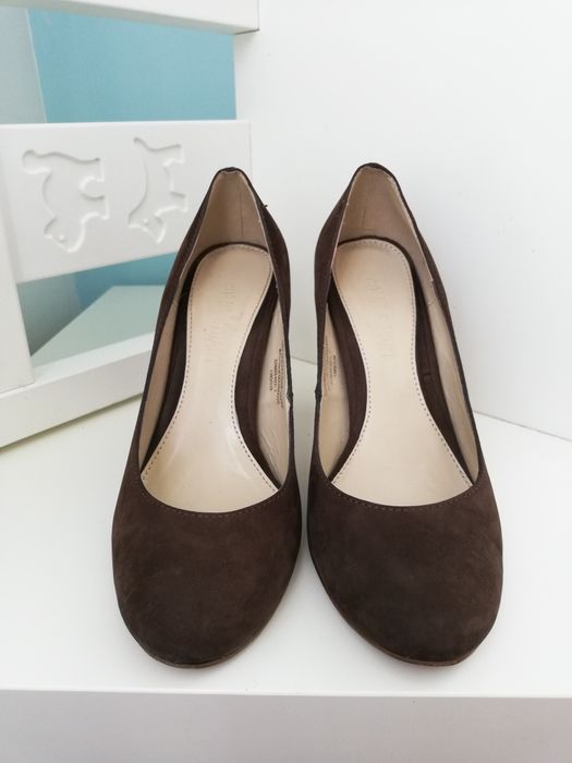 КАФЯВИ дамски елегантни обувки на ток 37 номер