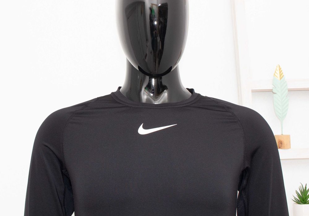 Nike Pro оригинална мъжка блуза черна Dri Fit дълъг ръкав L
