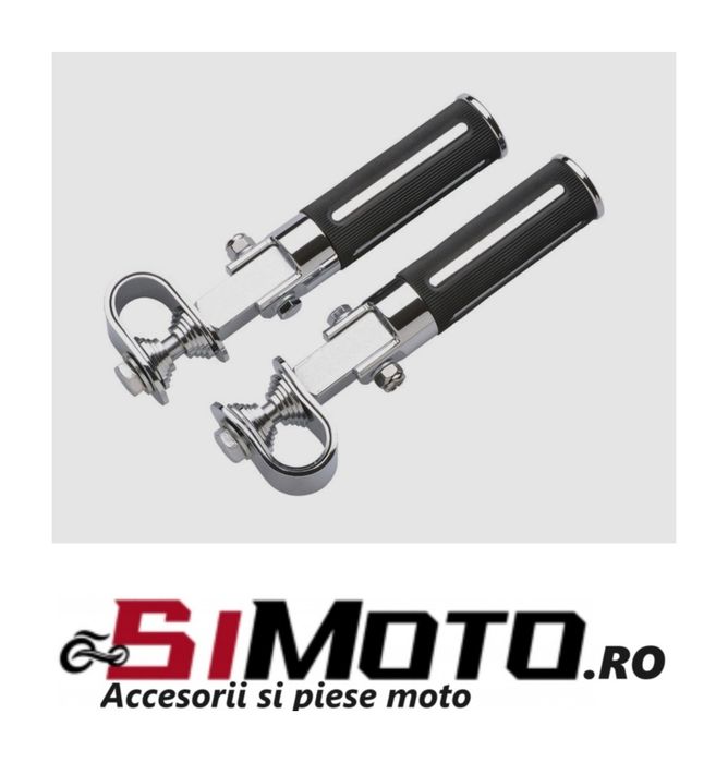 Scărițe cromate pliabile moto chopper cruiser suporți picioare