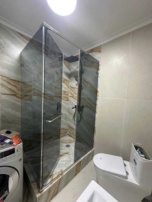 Стеклянные Душевые Кабины ЛОФТ Перегородки АЛМАТЫ Для Ванной Шторки