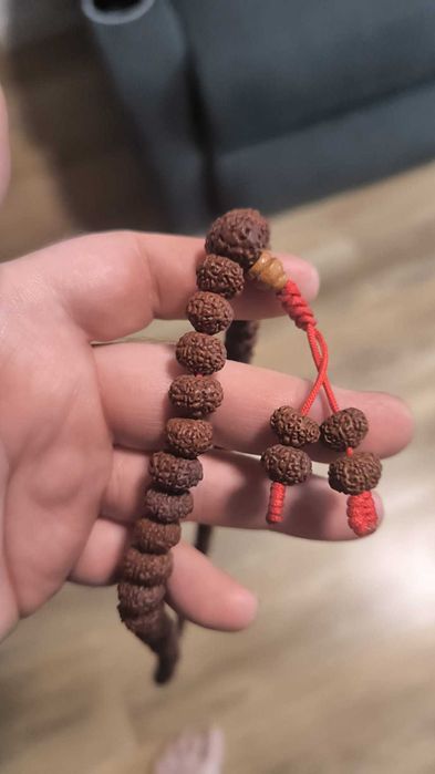 Colier Mala Rudraksha autentic 108 mărgele – rar, mare, spiritual