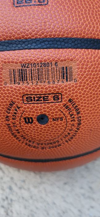 Баскетболна топка е Wilson Evolution Game Basketball 
Материа