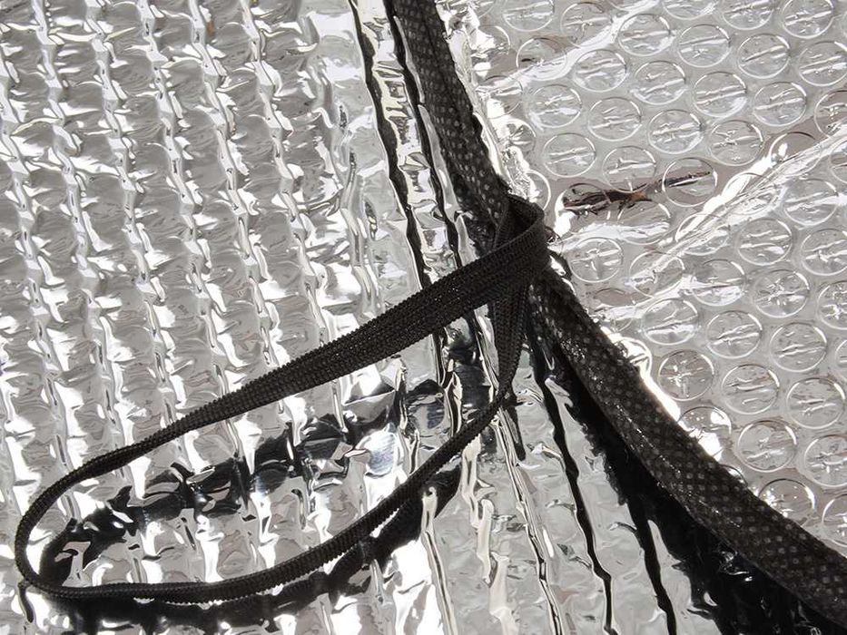 Слънцезащитен сенник за предно стъкло на кола, с вендузи и ластици