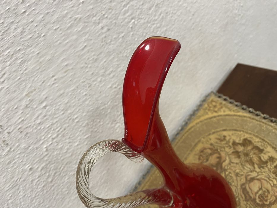 Стара италианска ваза от разтопено стъкло