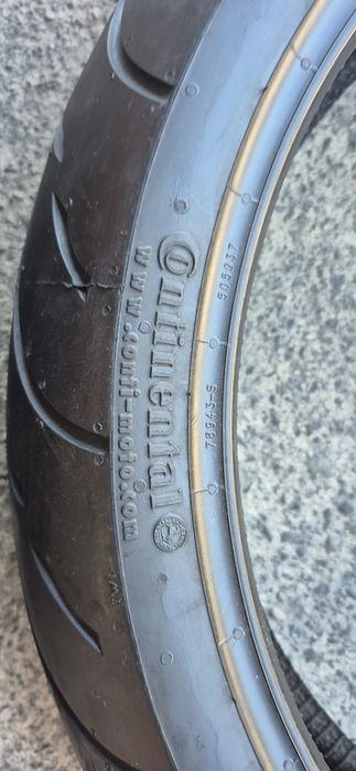 2 anvelope moto noi Continental,fata 120/70 ZR17 M/C,spate 190/50 ZR17 M/C.Pretul este pe bucata.