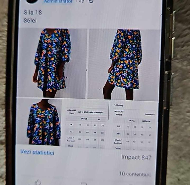 Rochie noua, m 44-46, papaya