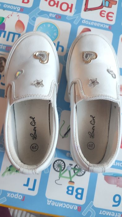 Обувь на девочку, "белые мокасины", 29р.