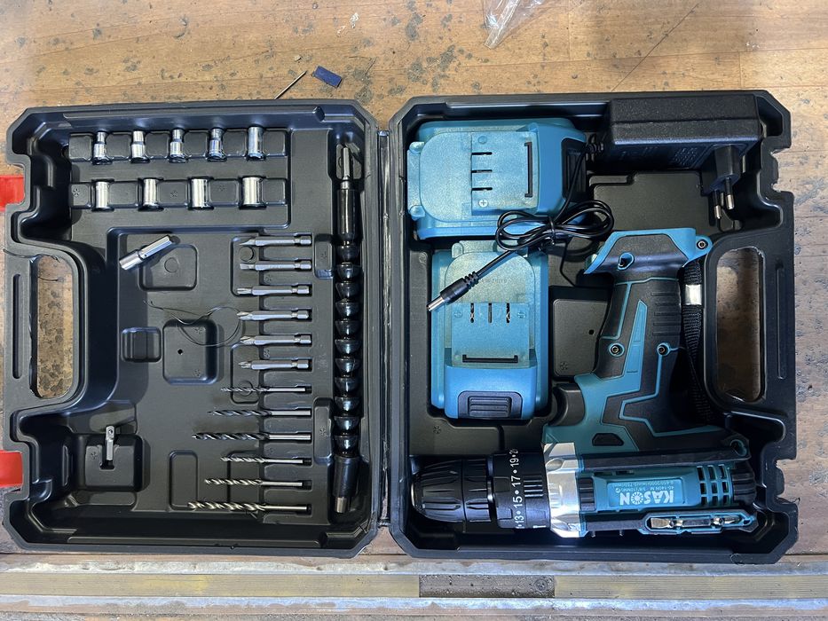 Мощный Шуруповерт Makita 24B+Набор 24шт+2батареи