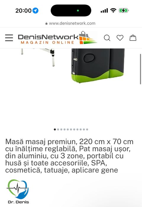 Masă masaj premium, pat masaj, tatuaje, aplicare gene