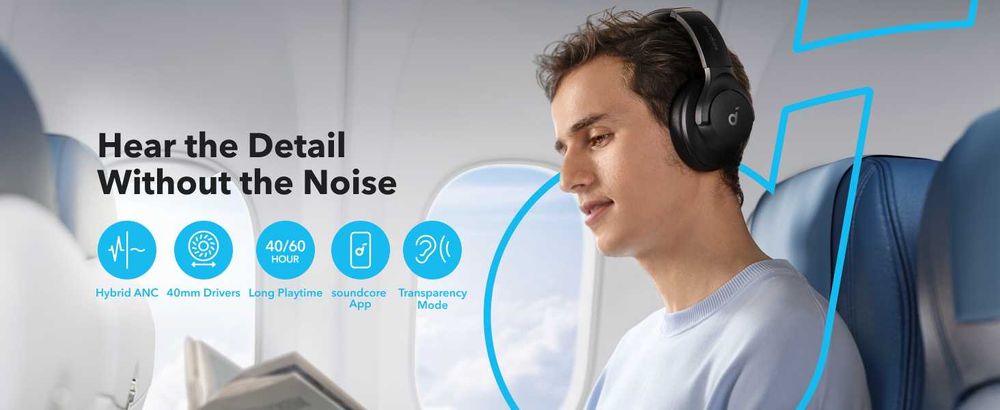 Anker Soundcore Q20i-безжични Bluetooth слушалки,ANC