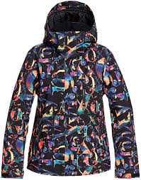 Детско яке за сноуборд ROXY Jetty Girl 2021 true black magic carpet