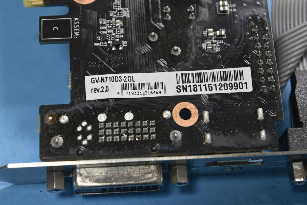 Видео карта Gigabyte 710GT Hdmi VGA DVI - с активно охлаждане