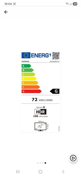 Televizor Samsung LED 43BU8072, 108 cm, Smart, 4K Ultra HD, Ultra Slim