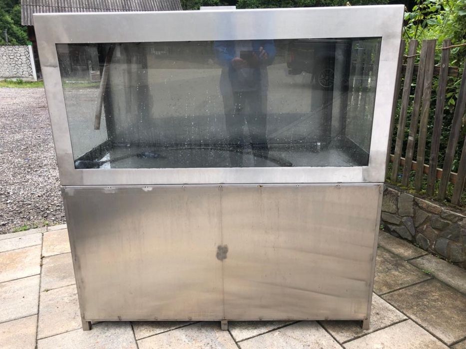 Acvariu din inox + chiller racire apa + filtru curatare apa
