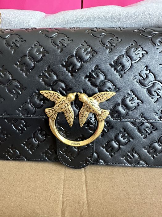 PINKO Love One Classic Dc – оригинална кожена чанта | НОВА | Код: 106