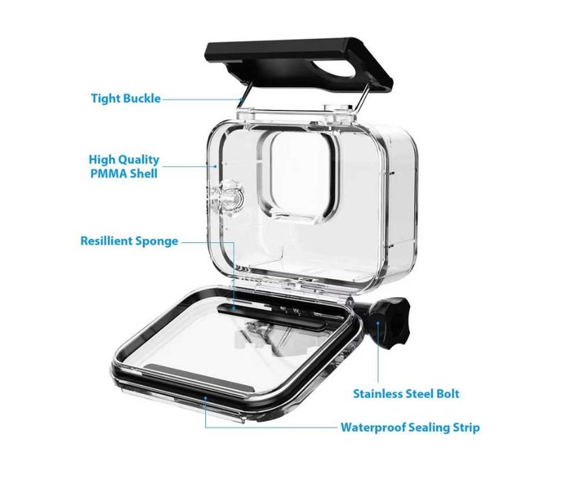 Водоустойчив калъф за GoPro Hero 9 , 10 , 11 , 12 , 13 - защита до 60м