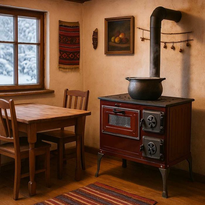 Soba Lemne Spor Plita Cuptor Ler Masina Gatit Bucatarie 6.7 kw STANGA