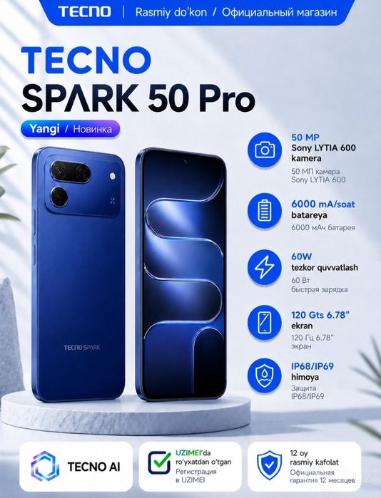 Smartfon tecno pro 50