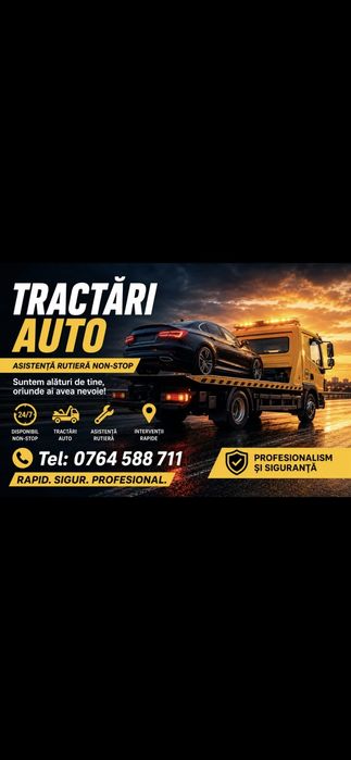 Tractări Auto non-stop / Asistență Rutieră / Platformă Auto