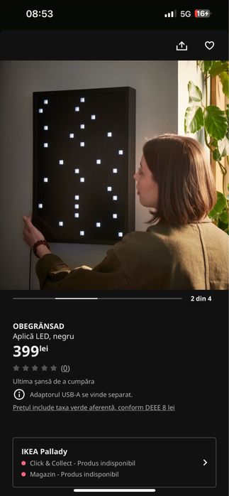 Lampa led/Panou Smart Ikea