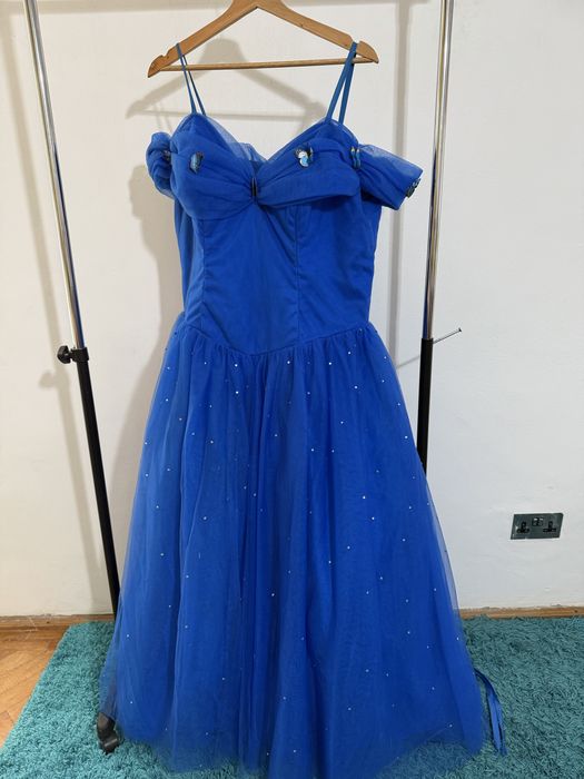 Rochie albastră elegantă cu corset