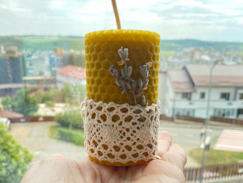 Marturii botez/ nunta, lumanari din ceara naturala