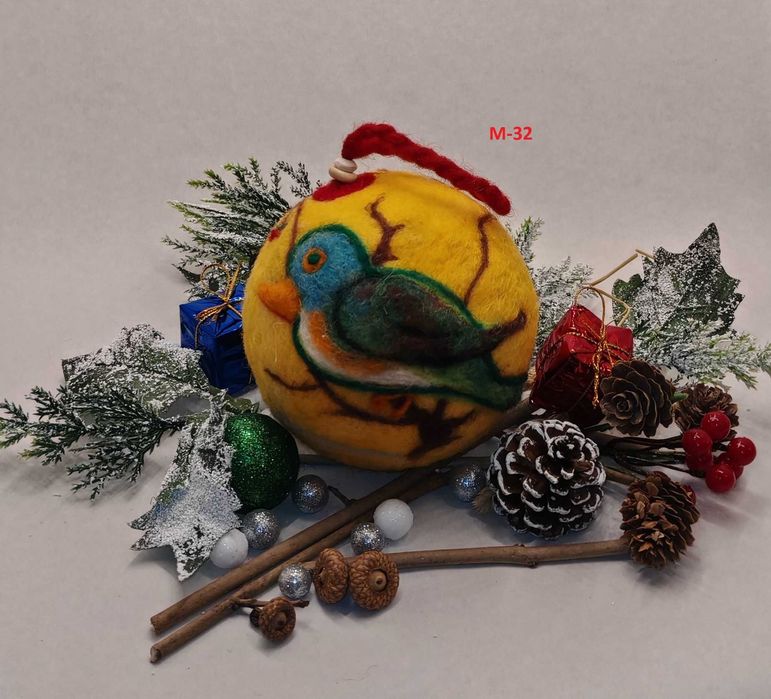 Ръчно изработени Коледни топки от вълна