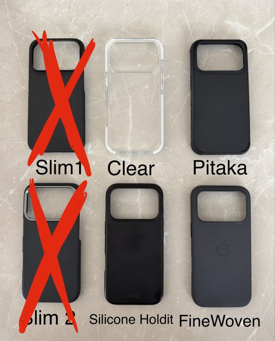 17 Pro Калъфки Pitaka/Holdit/iPhone/Slim/Carbon