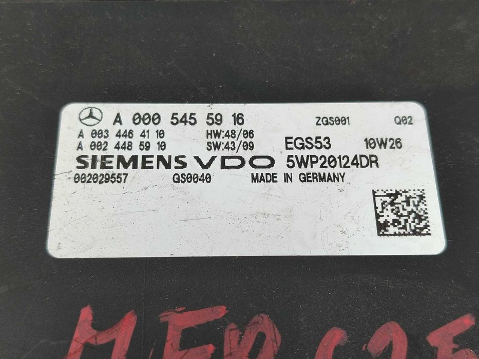 Calculator cutie de viteze Mercedes-Benz C W204 COD: A0005455916 2010 / [2007-2014] / (5G3)